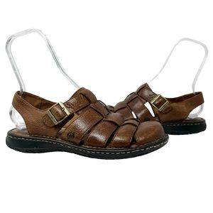 Born Leather Fisherman Sandals Y2K 90’s Brown Size 10